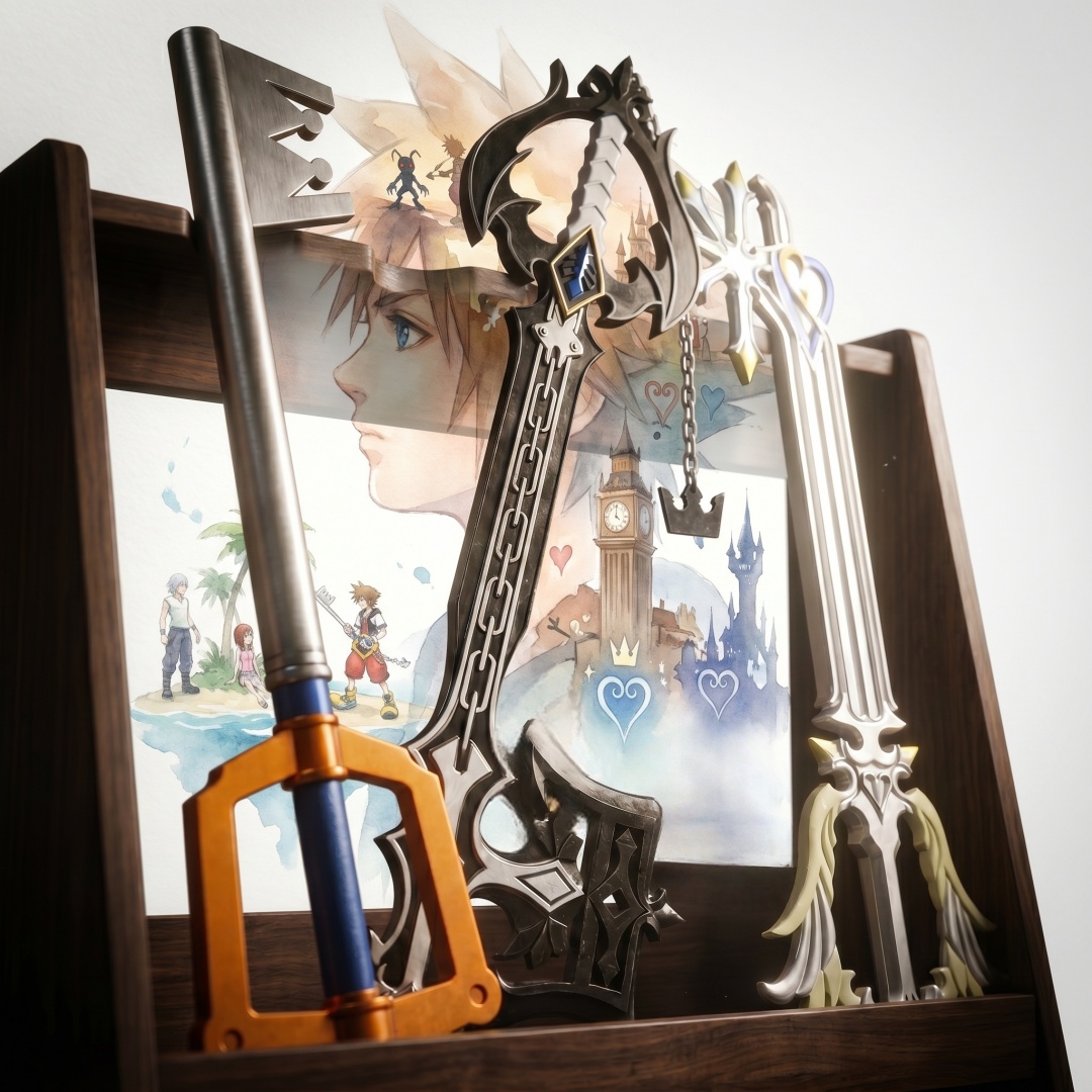 Cosplay Prop Foam - 33.8인치 킹덤 하츠 소라 키블레이드 카타나