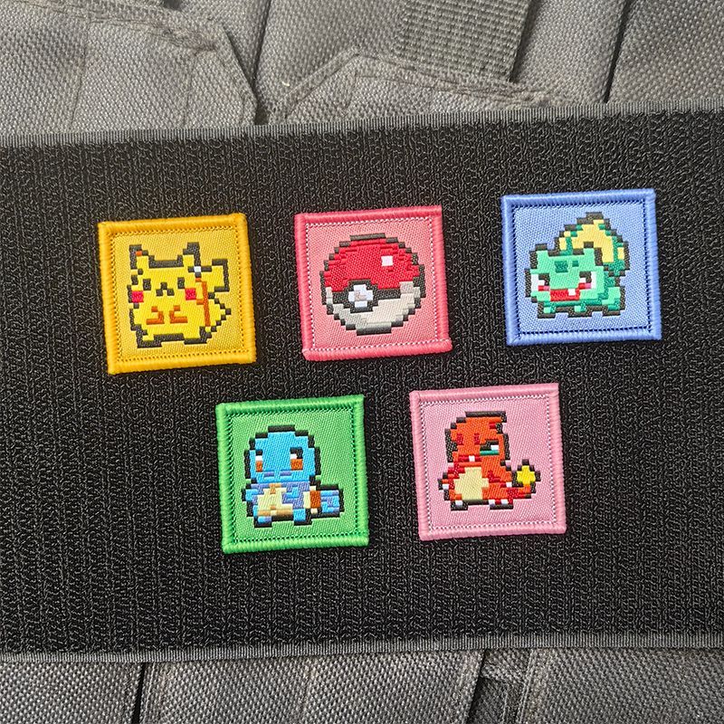Pokeball Cosplay Prop - 포켓몬 게임 픽셀 자수 패치 피카츄