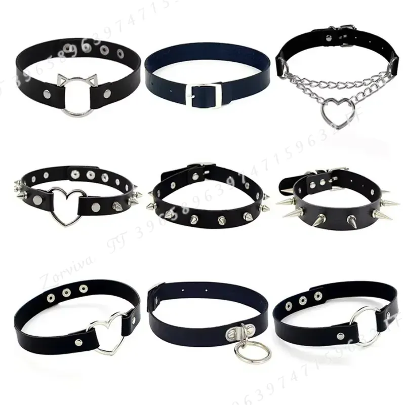 하라주쿠 펑크 록 고딕 초커 목걸이 여성 섹시 PU 가 - Magnetic Clasp Cosplay 리뷰 및 가격