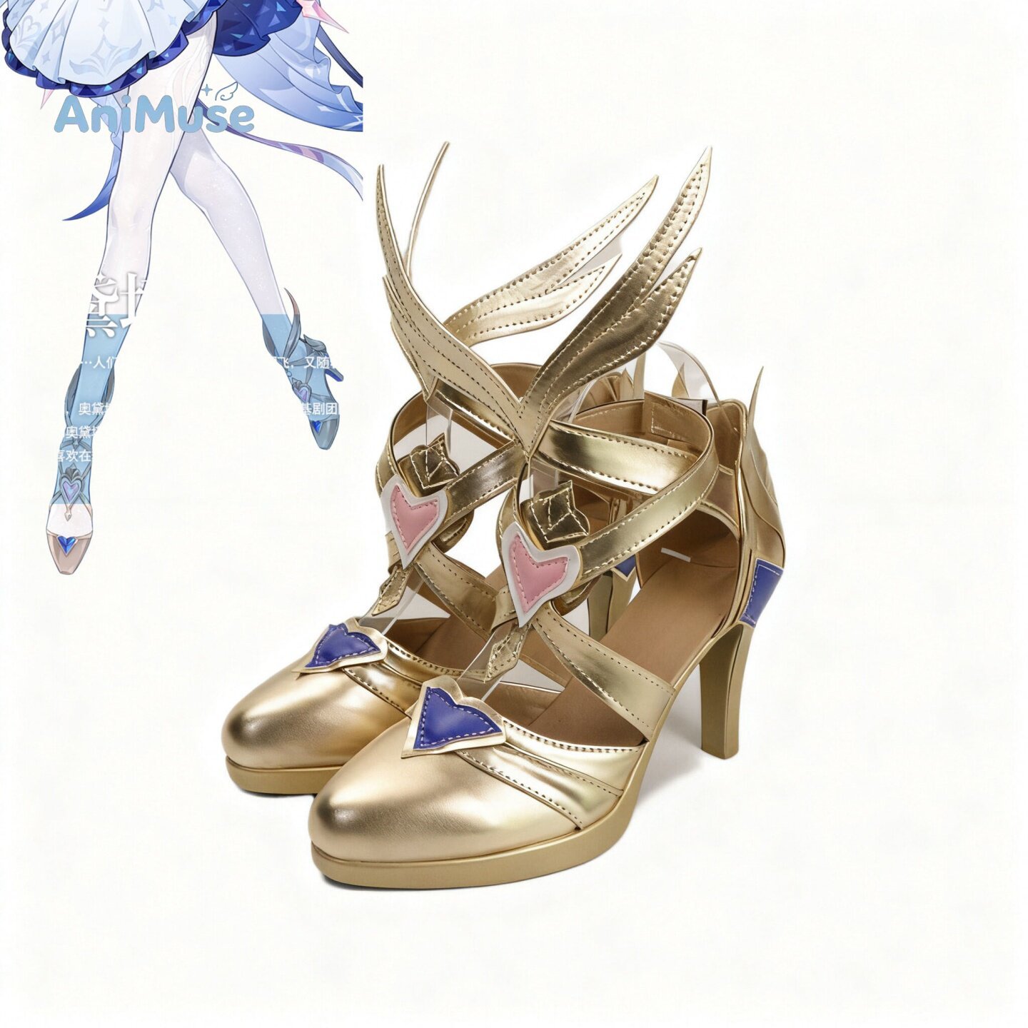 게임 겐신 임팩트 ‌   오데트 코스프레 신발 하이힐  - Anime Cosplay Prop 리뷰 및 가격