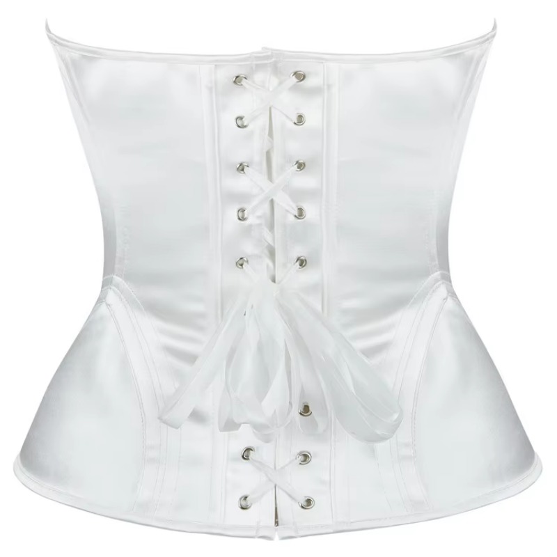 여성용 화이트 코르셋 오버버스트 뷔스티에 탑 스틸 본드 - Boning Corset Steel 리뷰 및 가격