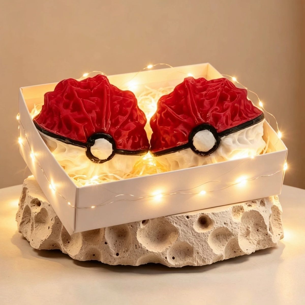 포켓몬 포켓볼 3D 월넛 레드 화이트 모양의 데스크탑  - Pokeball Cosplay Prop 리뷰 및 가격