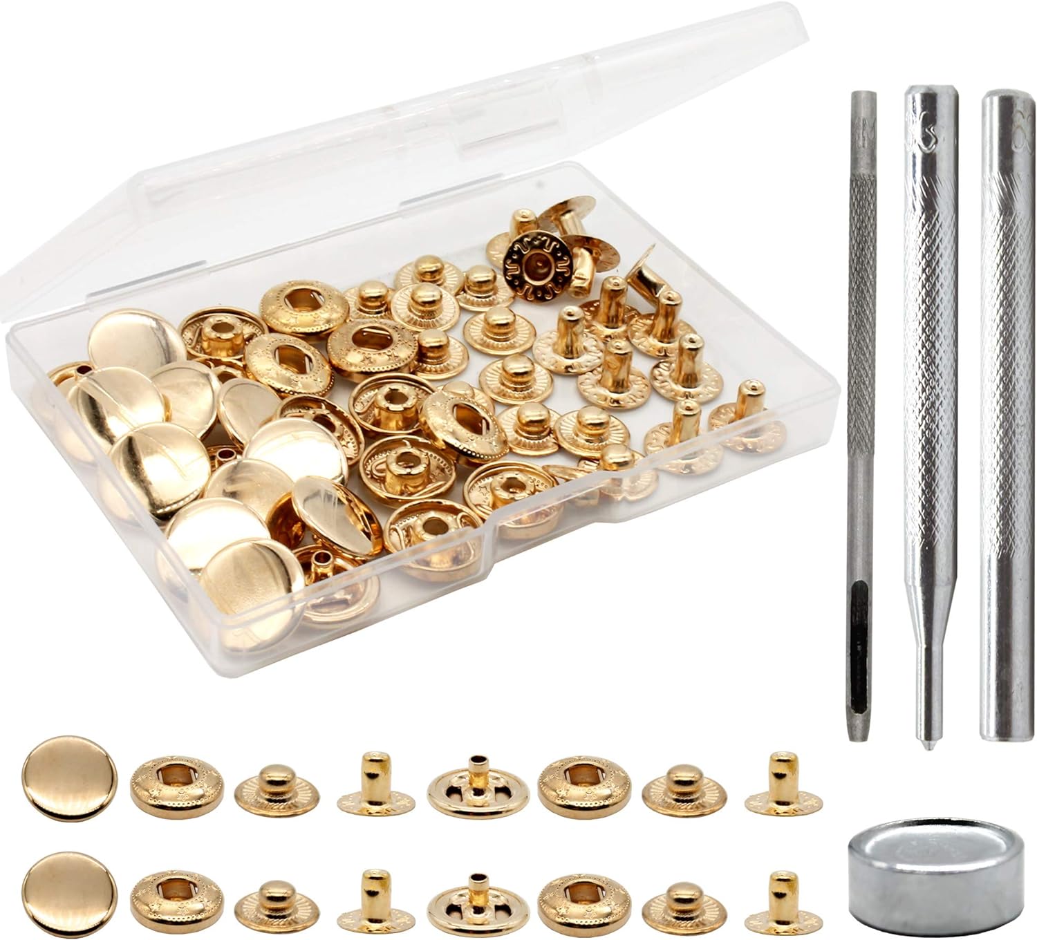 12세트 프리미엄 황동 헤비듀티 가죽 스냅 패스너 키트 - Snap Fastener Set 리뷰 및 가격