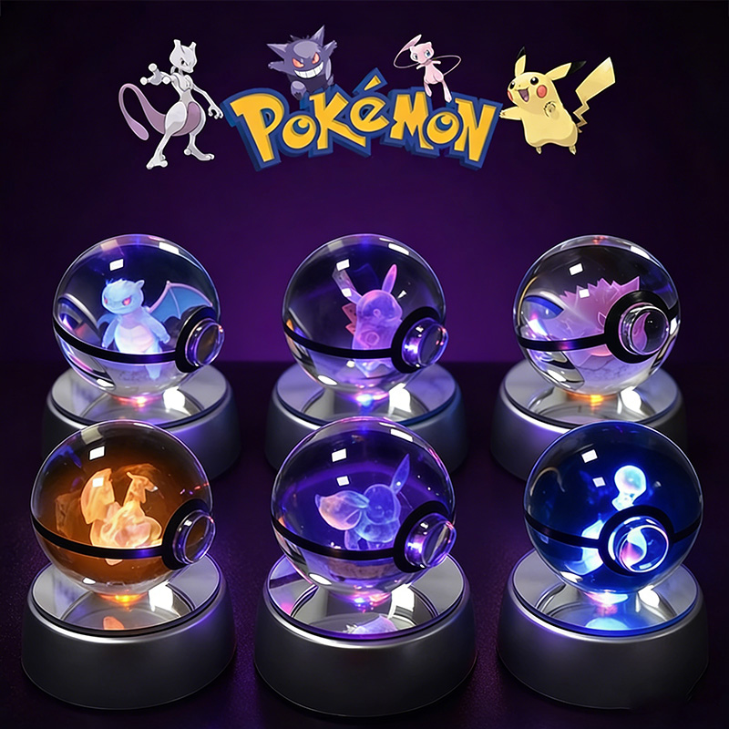 포켓몬 크리스탈 포켓볼 3D 각인 크리스탈 볼 발광 조 - Pokeball Cosplay Prop 리뷰 및 가격