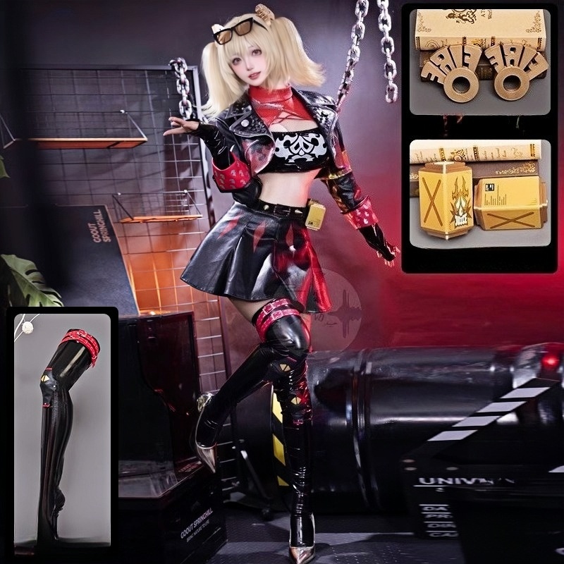 게임 젠리스 존 제로 버니스 화이트 코스프레 의상 펑크 - Burnice Cosplay Prop 리뷰 및 가격