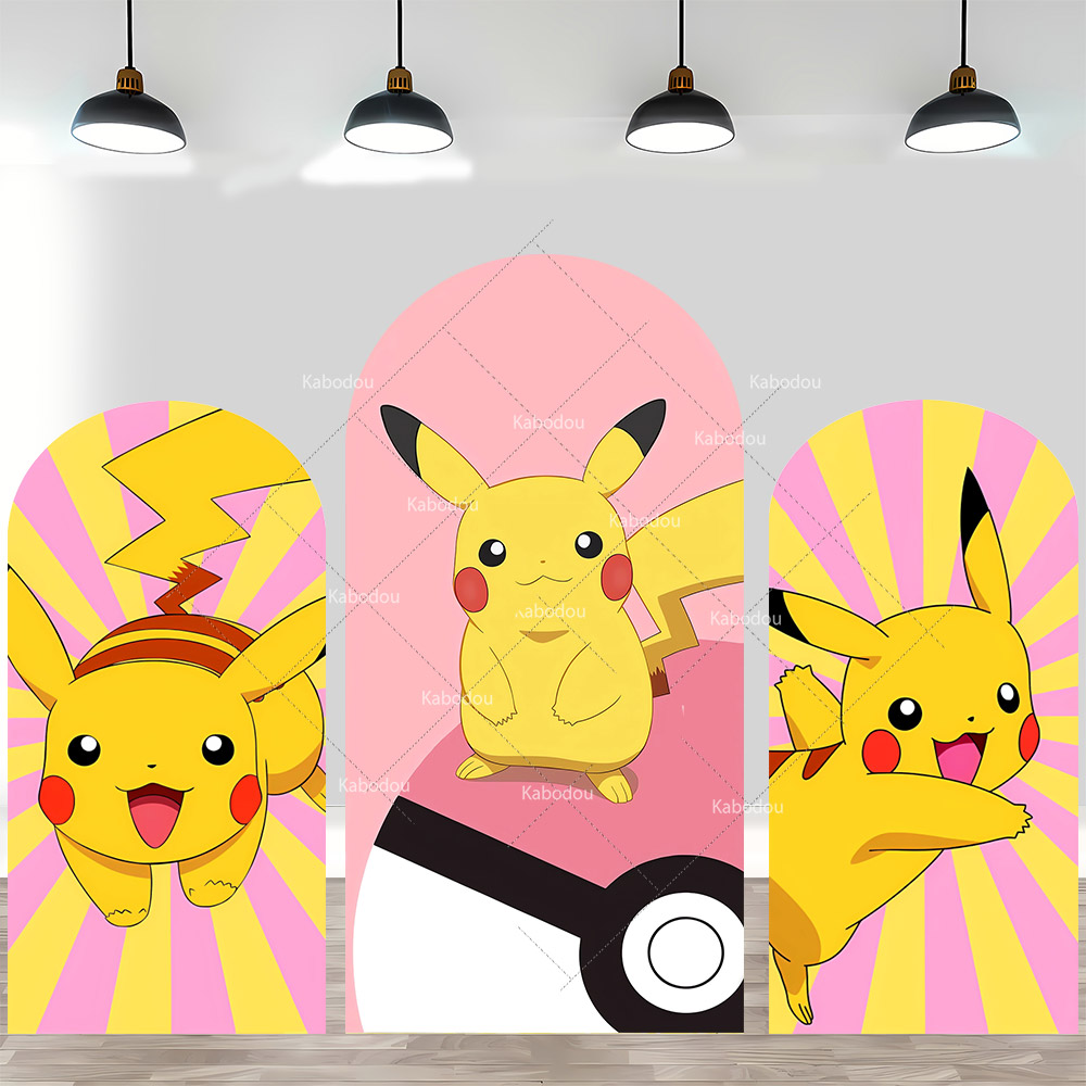 포켓몬 피카츄 배경 아치 커버 소년 소녀 생일 파티 배 - Pokeball Cosplay Prop 리뷰 및 가격