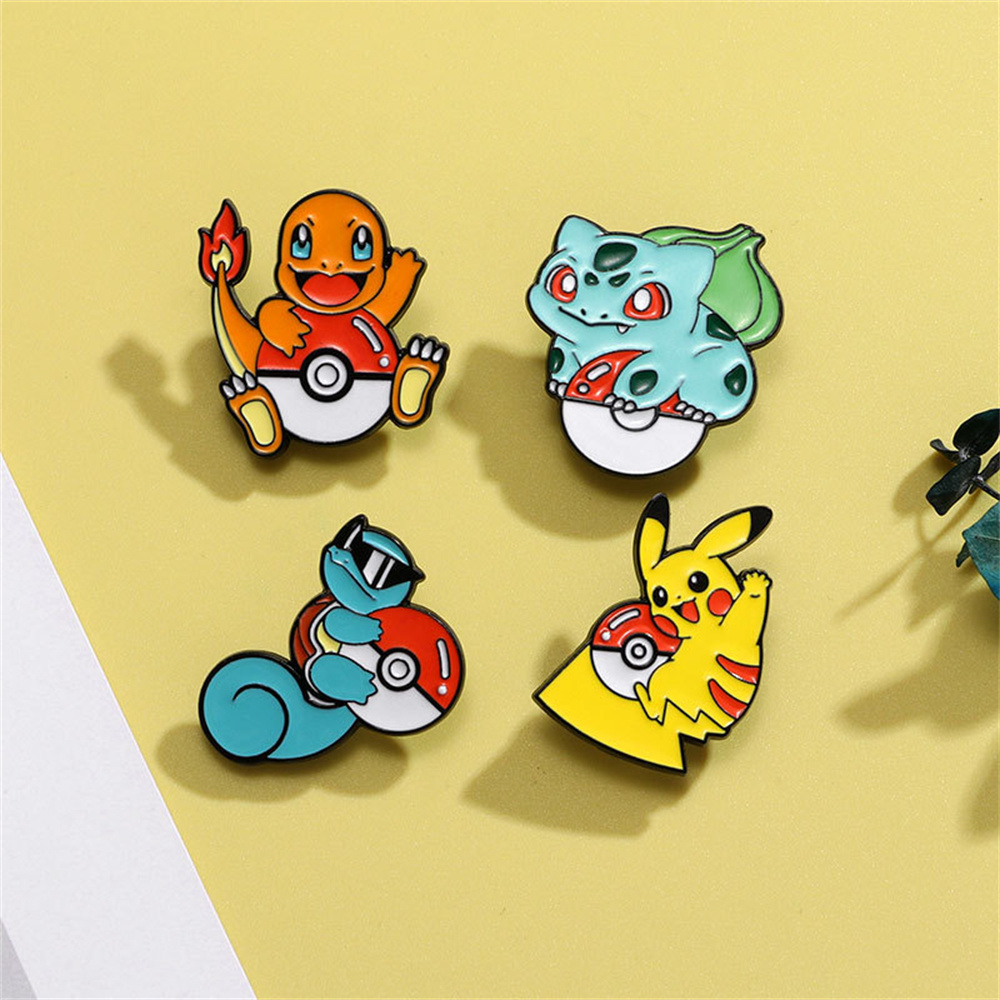 4/8Pcs 포켓몬 스타터 캐릭터 포켓볼 에나멜 핀 세 - Pokeball Cosplay Prop 리뷰 및 가격